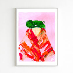 Foulard rose et vert